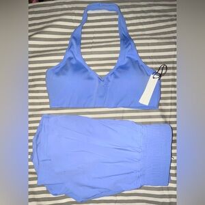 Paragon FeatherKnit High-Rise Trackshort + Reluna Back Day Bra Supercharged Sz M